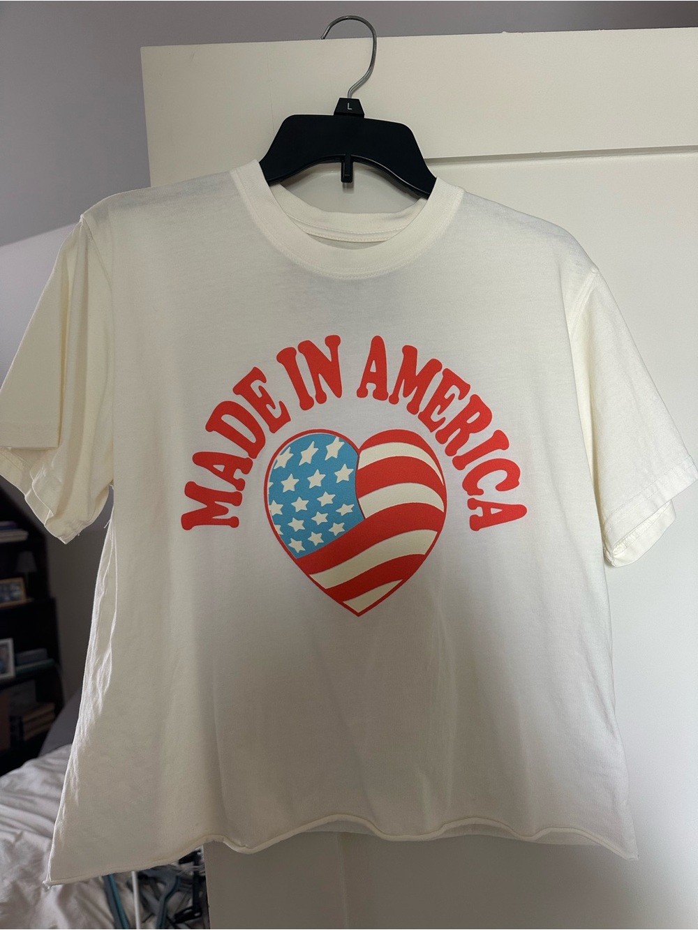 People of leisure- Made in America' Graphic Tee with Red & Blue